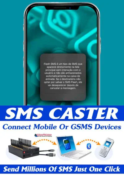 SMS Caster – Único Que envia SMS Flash - Marketizando